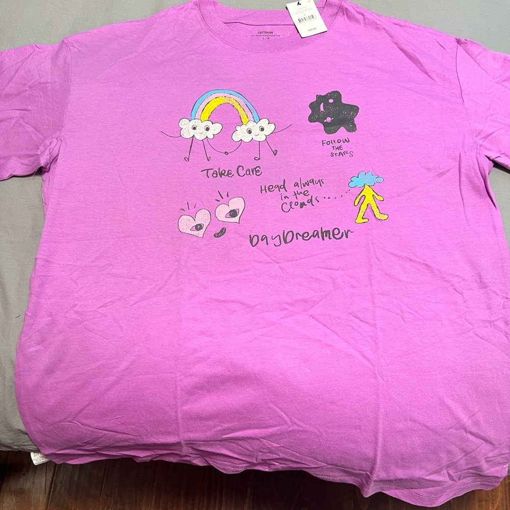 Boyfriend fit band tee Dream Big Luminous Mauve